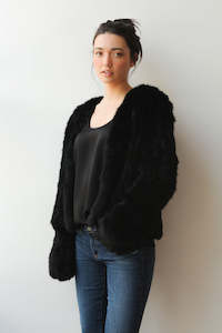 October Reign Voyage Fur Jacket - Black