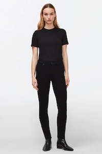 7 For All Mankind Roxanne B(air) Mid Rise - Black