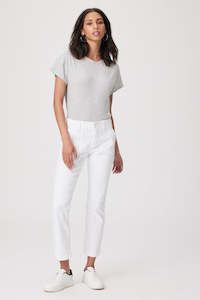 Clothing: Paige Mayslie Straight Ankle - Crisp White