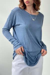 October Reign Oversized Tee - Blue Sky