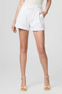 Paige Carly Pleated Short - Crisp White