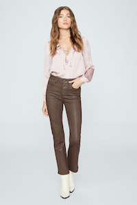 Clothing: Paige Claudine Ankle Flare - Cognac Luxe Coating