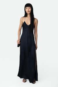 Zadig & Voltaire Rayonne Satin Dress - Encre