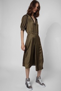 Zadig & Voltaire Ralia Satin Dress - Bronze