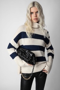 Zadig & Voltaire Alma Stripes Cashmere Sweater - Sugar