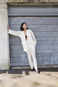 Custom Sample | Ramona Pants ~ Ivory Wool Gauze