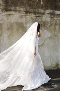 Clothing: Custom Sample | Cathedral Veil ~ Ivory Tulle