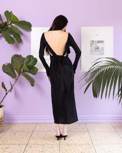 Clothing: Custom Sample | Pisces Dress ~ Black Silk