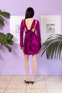 Clothing: Custom Sample | Atomic Dress II ~ Fuchsia Silk Satin