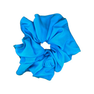 Scrunchie ~ Peacock Blue Silk