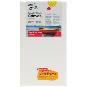 Art Accessories: Single Thick Canvas Signature 22.9 x 12.7cm (9 x 5in) - Mont Marte