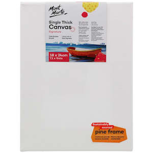 Art Accessories: Single Thick Canvas Signature 18 x 24cm (7.1 x 9.4in) - Mont Marte