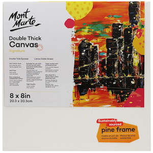 Art Accessories: Canvas Double Thick Signature 20.3 x 20.3cm (8 x 8in) - Mont Marte