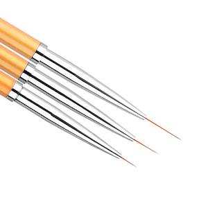 Nail Art: 3Pcs Gold Nail Art Lines Painting Pen Brushes