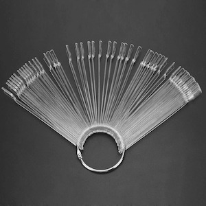 50 PCS Transparent Nail Art False Tips Display Fan Board