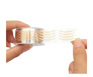 Eyelashes Patching: 600pcs Brown Invisible Fiber Double Eyelid Lift Strips Adhesive Stickers Eye