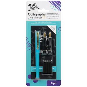 Calligraphy 2 Nib Pen Set Signature 8pc - Mont Marte