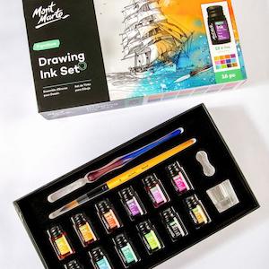 Art And Craft: Drawing Ink Set Signature 16pc - Mont Marte