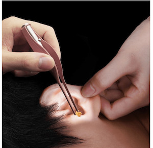 1 Piece Professional Stainless Steel Lighting Ear-wax Tweezers