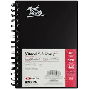 Dairy: Signature Visual Art Diary 110gsm A5 120 Page - Mont Marte