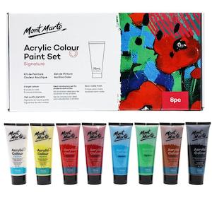 Acrylic Colour Paint Set 8pc x 75ml - Mont Marte