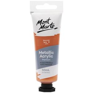 Metallic Acrylic Paint Premium 50ml (1.7 US fl.oz) Tube - Bronze - Mont Marte