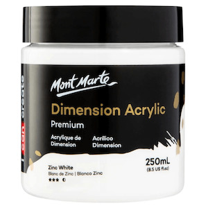 Dimension Acrylic Premium 250ml (8.5 US fl.oz) - Zinc White - Mont Marte