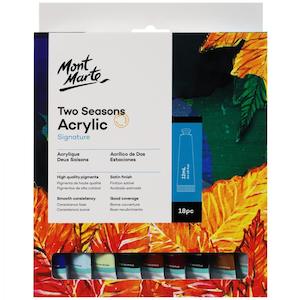 Two Seasons Acrylic Color Paints Signature 18pce x 12ml (0.4oz) - Mont Marte