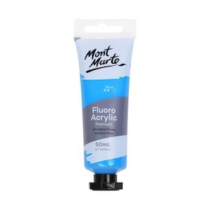 Mont Marte Fluoro Acrylic Paint Premium 50ml Tube - Blue