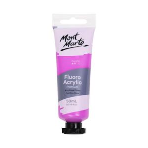 Mont Marte Fluoro Acrylic Paint Premium 50ml Tube - Purple