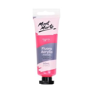 Mont Marte Fluoro Acrylic Paint Premium 50ml Tube - Magenta