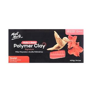 Make n Bake Polymer Clay Signature 400g (14.1oz) - Scarlet Mont Marte