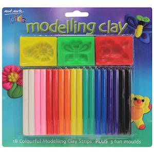 Mont Marte 21pcs Kids Colour Modelling Clay Set With Moulds