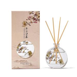 Round Glass Decorative Reed Diffuser Air Freshener 100ml