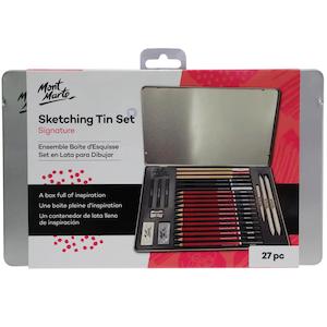 Sketching Tin Set 27pc - Mont Marte