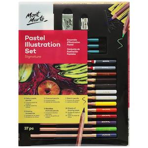 Colour Pastel Illustration Set 37pc - Mont Marte