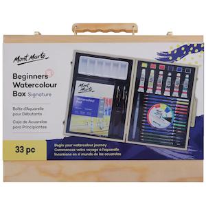 Beginners Watercolour Box 33pc - Mont Marte