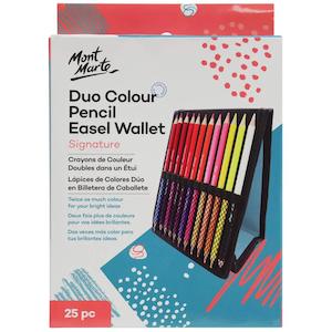 Duo Colour Pencil Easel Wallet 25pc - Mont Marte