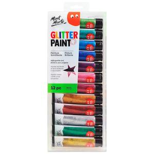 Glitter Paint 12pc x 36ml - Mont Marte