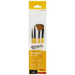 Art Brushes: Acrylic Brushes Signature 4pc - Mont Marte - BMHS0010