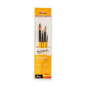 Acrylic Brushes Signature 4pc - Mont Marte - BMHS0015