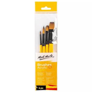 Acrylic Brushes Signature 4pc - Mont Marte - BMHS0014