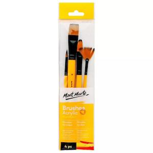 Acrylic Brushes Signature 4pc - Mont Marte - BMHS0012