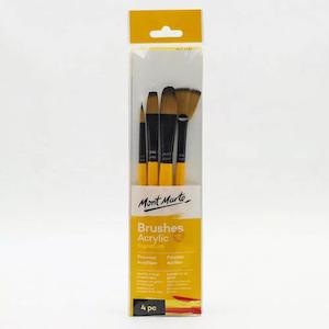 Acrylic Brushes Signature 4pc  - Mont Marte - BMHS0013