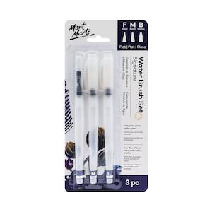 Art Brushes: Mont Marte Water Brush Set Flat 3pcs