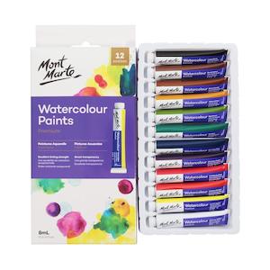 Watercolor Paints: Mont Marte Watercolor Paints Premium 12pcs x 8ml (0.3oz)