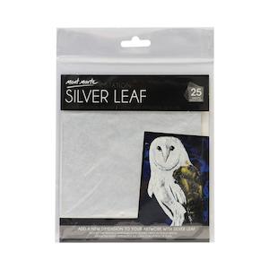 Imitation Leaf: Monte Mart Imitation Silver Leaf 14x14cm 25 Sheet/Set