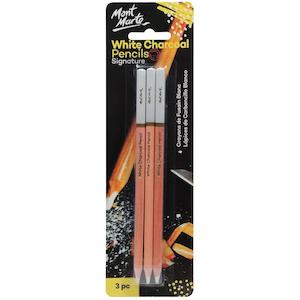 White Charcoal Pencils Signature 3pc - Mont Marte