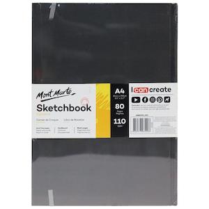 Mont Marte Signature Sketch Book - Hardbound A4 110gsm 80 Sheet