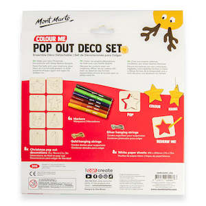 Mont Marte Colour Me Pop Out Deco Set 22pc - Christmas